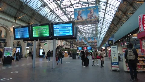 Gare de l'Est , train station in Paris Stock Footage 228581767