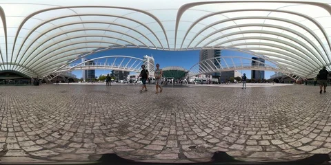 Gare do Oriente Lisbon 360 VR Video stock 94371063