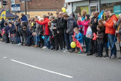 Garforth Leeds UK, 3rd May 2019: Footage of the Tour de Yorkshire going throu Stock Photos