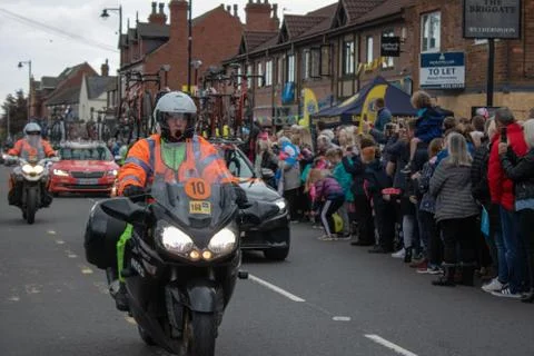 Garforth Leeds UK, 3rd May 2019: Footage of the Tour de Yorkshire going throu Stock Photos