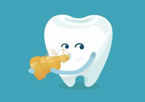 Gargle tooth Stock Illustration
