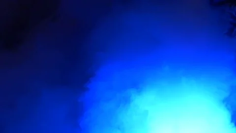 Gargole blue smoke night Stock Footage 70884481