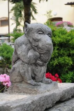 Gargoyle garden statue Stock Photos