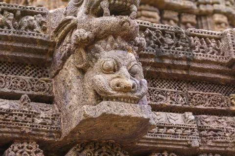 Gargoyle at Konark Stock Photos
