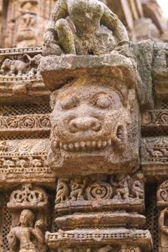 Gargoyle at Konark Stock-Fotos