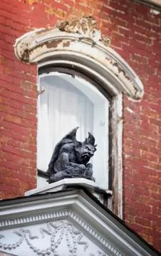 Gargoyle on on Old House Stock Photos