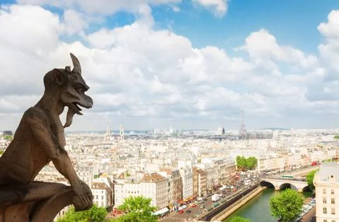 Gargoyle of  Paris Foto stock