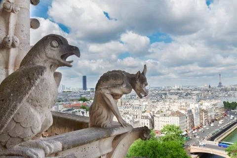 Gargoyle of Paris Stock Photos