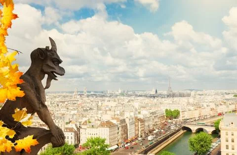 Gargoyle of Paris Stock Photos