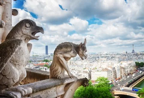 Gargoyle of Paris Stock Photos