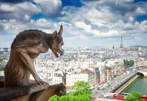 Gargoyle of Paris Stock Photos