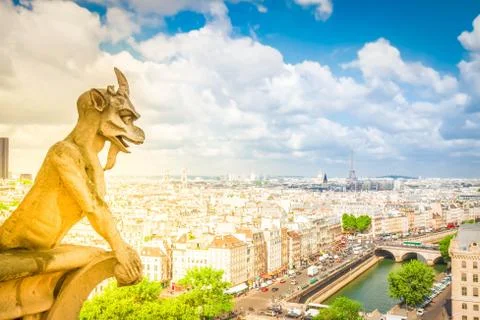 Gargoyle of  Paris Foto stock