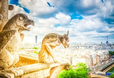 Gargoyle of Paris Foto stock