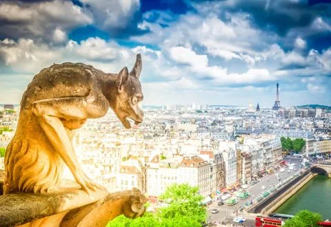Gargoyle of Paris Foto stock