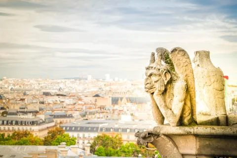 Gargoyle of Paris Stock Photos