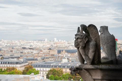 Gargoyle of Paris Stock Photos
