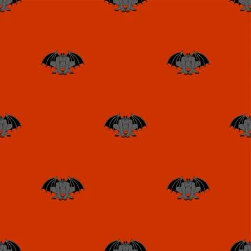 Gargoyle pattern seamless. Stone demonic character, monster background. Fanta Stock Illustration