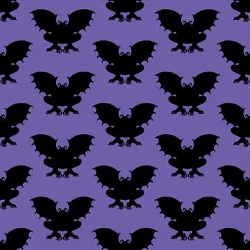 Gargoyle pattern seamless. Stone demonic character, monster background. Fanta Stock Illustration