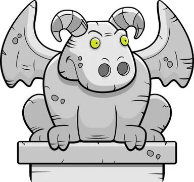 Gargoyle Perched Stock Illustration