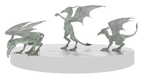 Gargoyle sculptures Stock Illustration