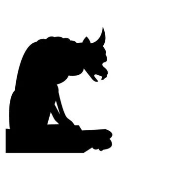 Gargoyle silhouette Illustrazione stock