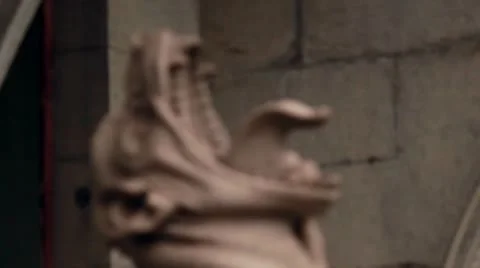 Gargoyle statue Stock Footage 8949537
