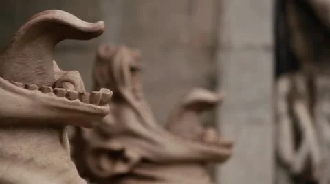 Gargoyle statue Stock Footage 8949554