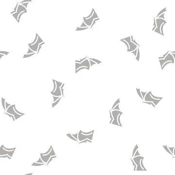 Gargoyle wing glyph vector seamless pattern Stock Illustration