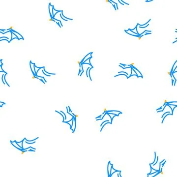 Gargoyle wing vector seamless pattern Stock Illustration