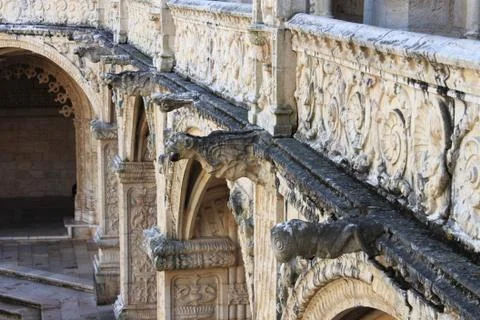 Gargoyles in the Jeronimos Monastery Foto stock