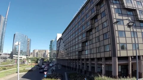 Garibaldi financial district, Milan Video stock 78092376