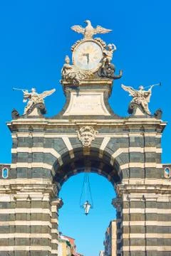 Garibaldi gate in Catania Stock Photos