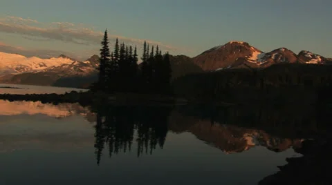 Garibaldi lake sunset Stock Footage 22491497