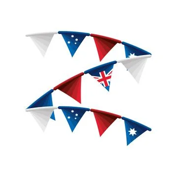Garland flags australia Stock Illustration