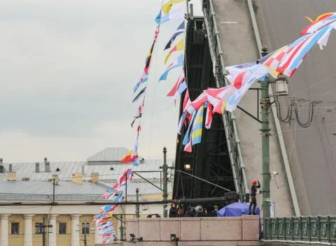 Garland of flags. Stock Photos
