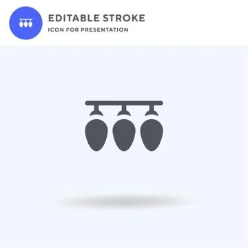 Garland icon vector, filled flat sign, solid pictogram isolated on white, log Illustrazione stock