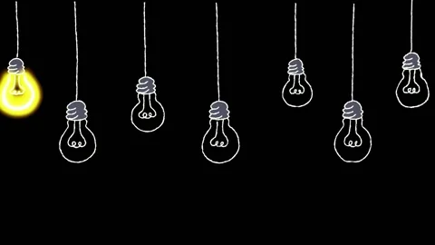 Garland with light bulbs Stock Footage 174215804