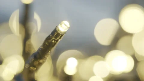 Garland lights blinking sequence 4K close-up video Stock Footage 171263265