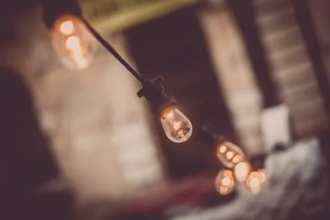 Garland with lights Stock Photos