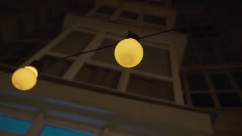 Garland in the night 스톡 동영상 155844595