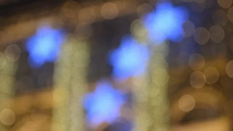 Garland string light bokeh as festive holiday background, selective focus Stock Footage 260807701