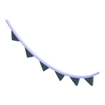 Garland with triangular flags is swaying in the wind イラスト素材