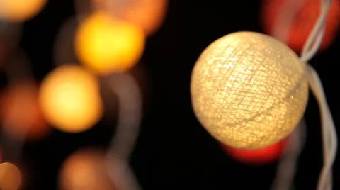 Garlands of glowing balls. Stock Footage 45422198