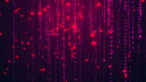 Garlands of hearts Stock Footage 168389929