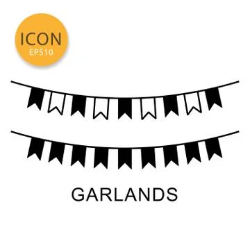 Garlands icon isolated flat style. Stock Illustration