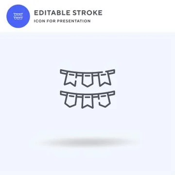 Garlands icon vector, filled flat sign, solid pictogram isolated on white, logo イラスト素材