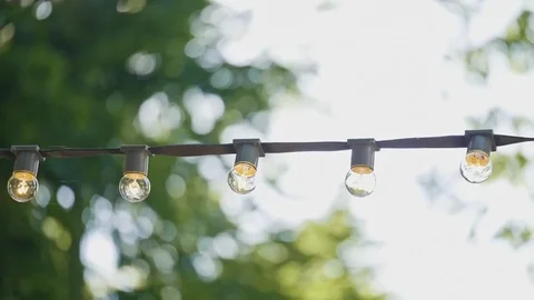 Garlands of Lamps Stock Footage 77190784