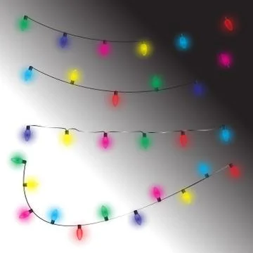 Garlands of light bulbs Stock Illustration