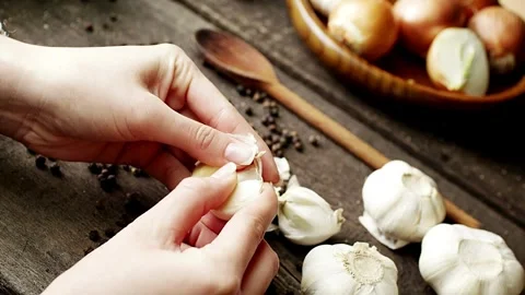 Garlic 4k Video Stock Footage 264169837