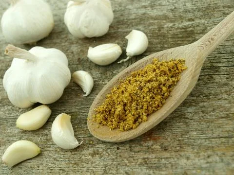 Garlic  and pepper Stock Photos